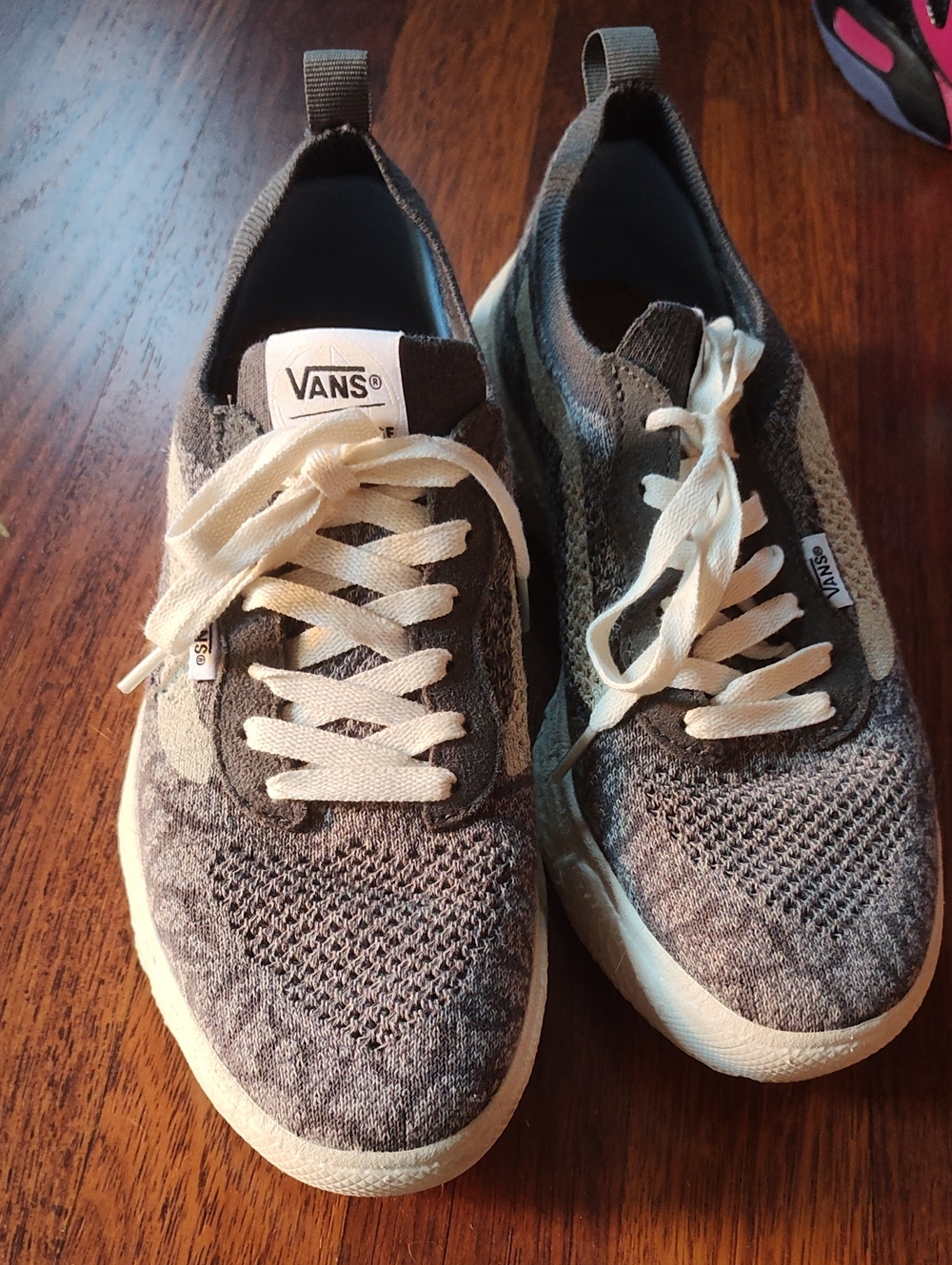 Vans Men's Knit Sneakers in Gray and Cream